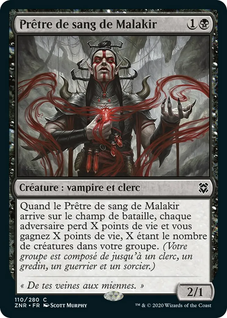 Prêtre de sang de Malakir — Zendikar Rising — Magic: The Gathering