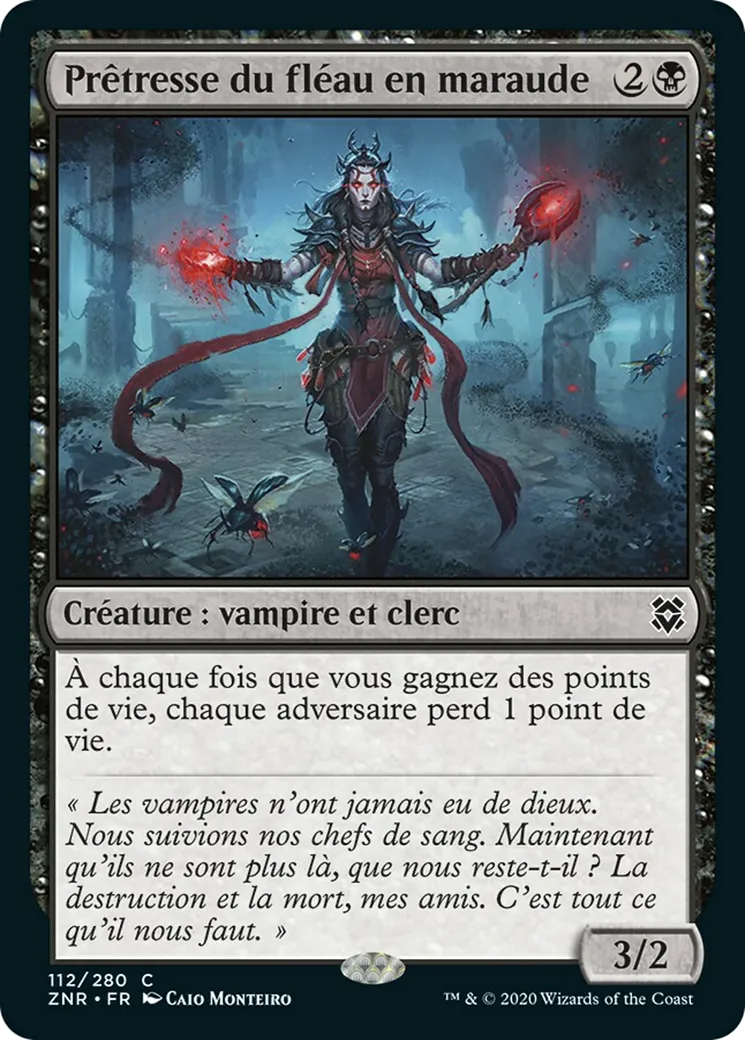 Prêtresse du fléau en maraude — Zendikar Rising — Magic: The Gathering
