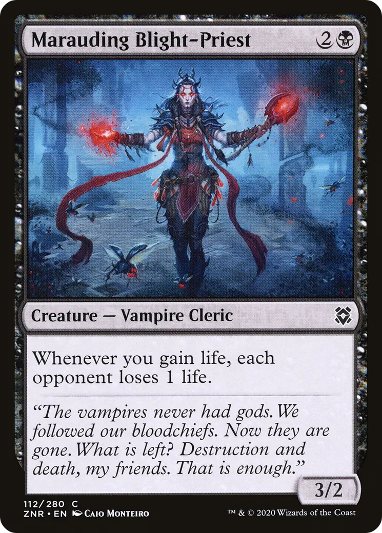 Prêtresse du fléau en maraude — Zendikar Rising — Magic: The Gathering