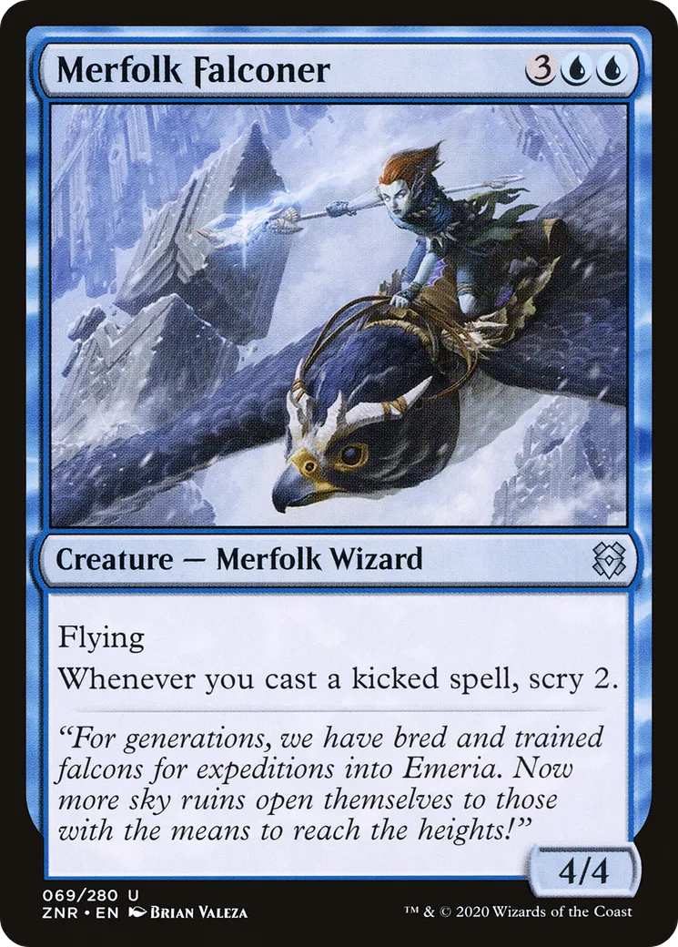 Merfolk Falconer — Zendikar Rising — Magic: The Gathering