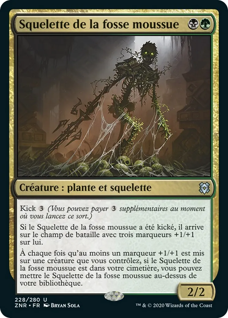 Squelette de la fosse moussue — Zendikar Rising — Magic: The Gathering
