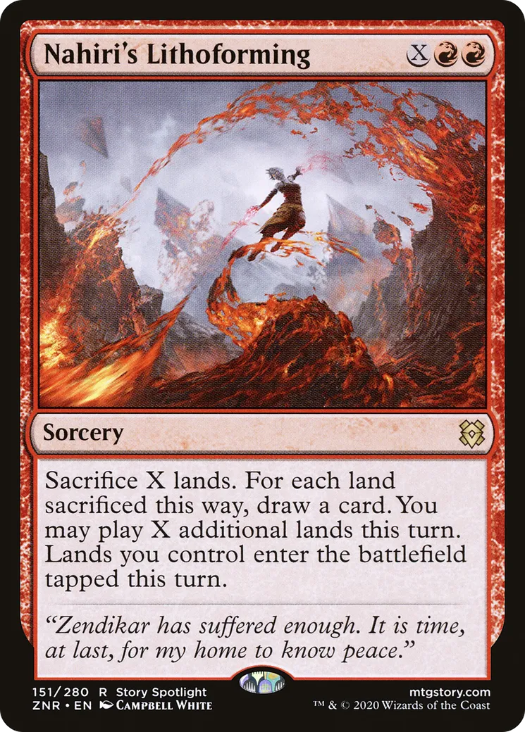 Lithoformage de Nahiri — Zendikar Rising — Magic: The Gathering