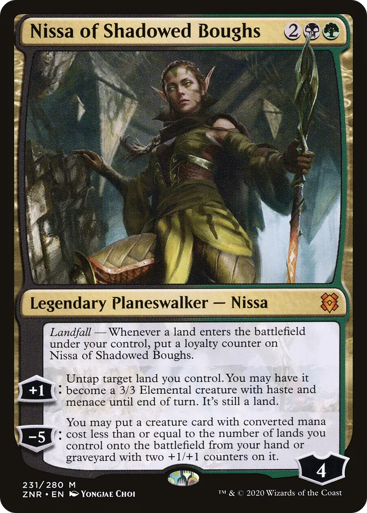 Nissa of Shadowed Boughs — Zendikar Rising — Magic: The Gathering