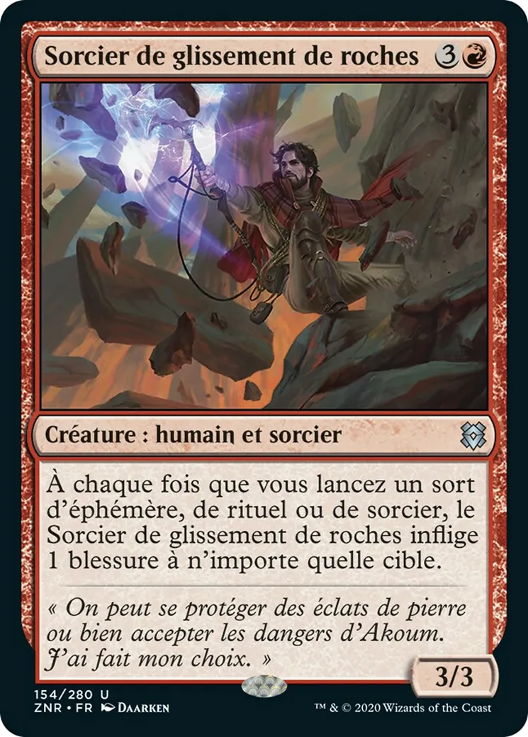 Sorcier de glissement de roches — Zendikar Rising — Magic: The Gathering