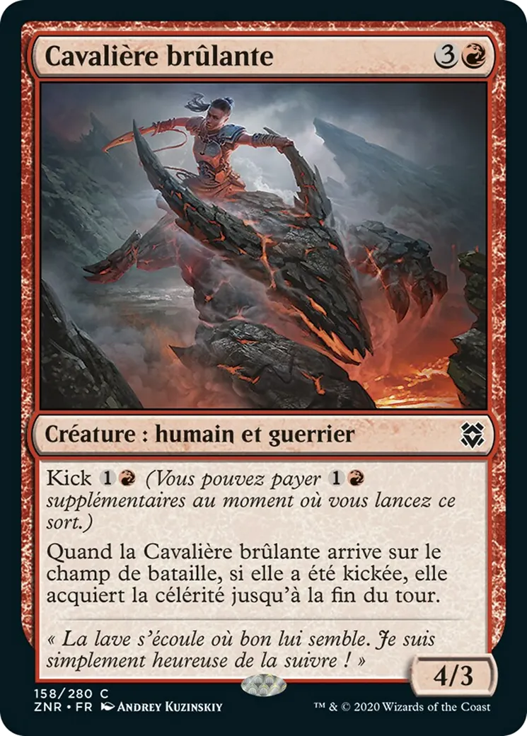 Cavalière brûlante — Zendikar Rising — Magic: The Gathering