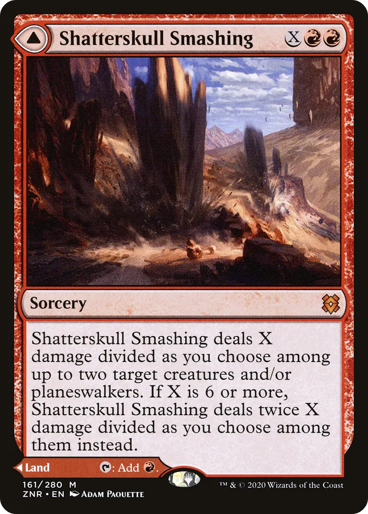 Impact de Fracassecrâne // Fracassecrâne, le col des Marteaux — Zendikar Rising — Magic: The Gathering