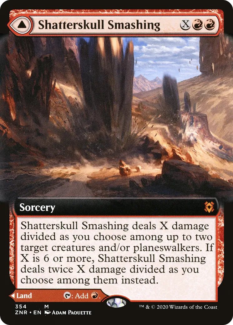 Impact de Fracassecrâne // Fracassecrâne, le col des Marteaux — Zendikar Rising — Magic: The Gathering