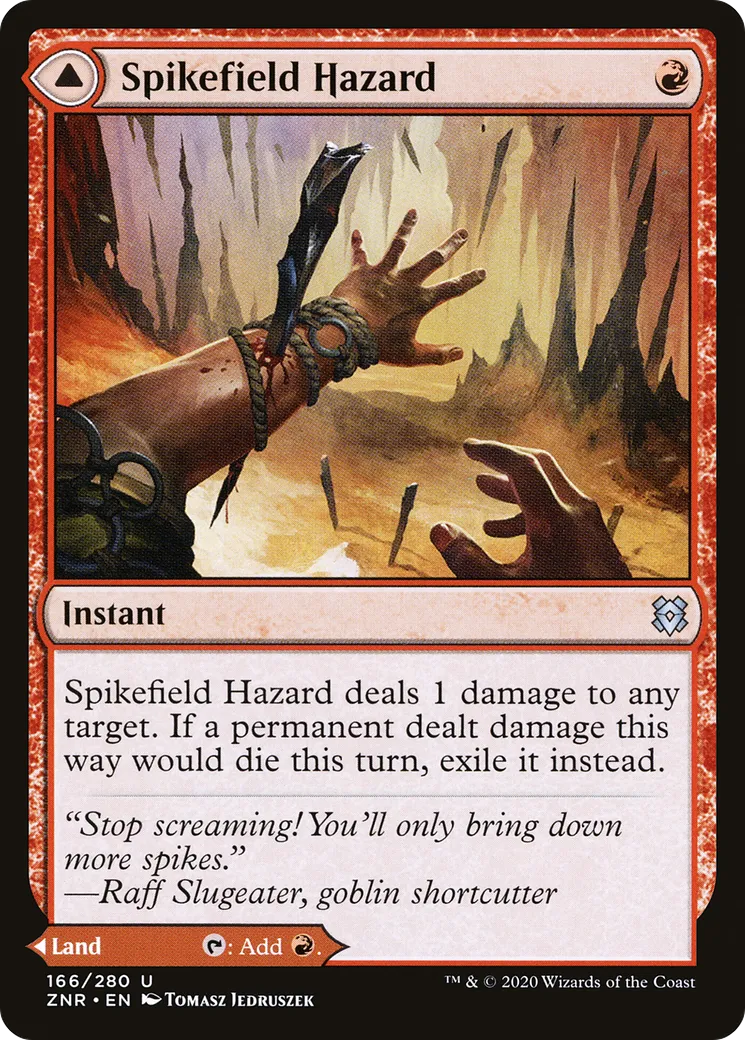 Spikefield Hazard // Spikefield Cave — Zendikar Rising — Magic: The Gathering
