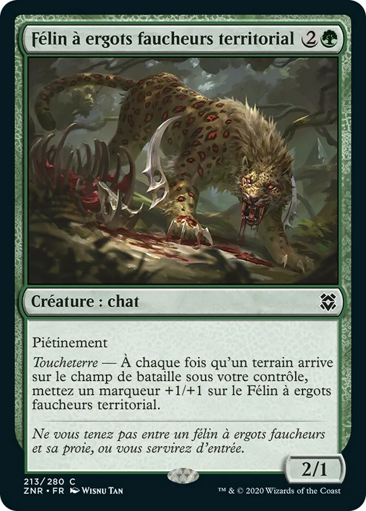 Félin à ergots faucheurs territorial — Zendikar Rising — Magic: The Gathering