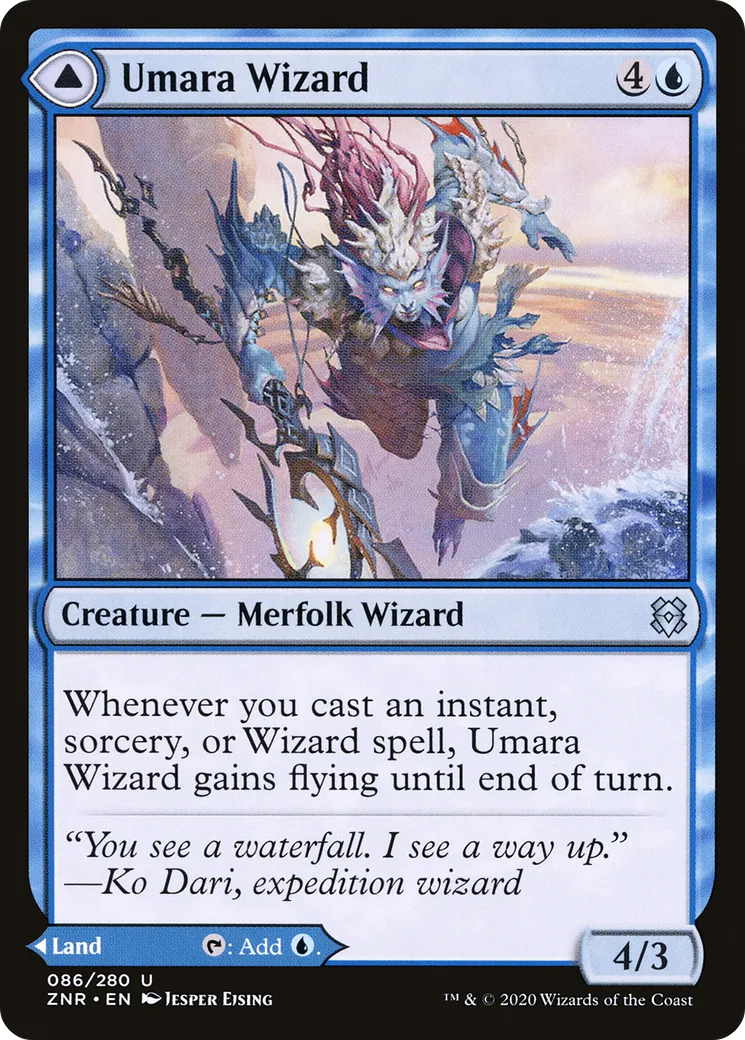 Umara Wizard // Umara Skyfalls — Zendikar Rising — Magic: The Gathering