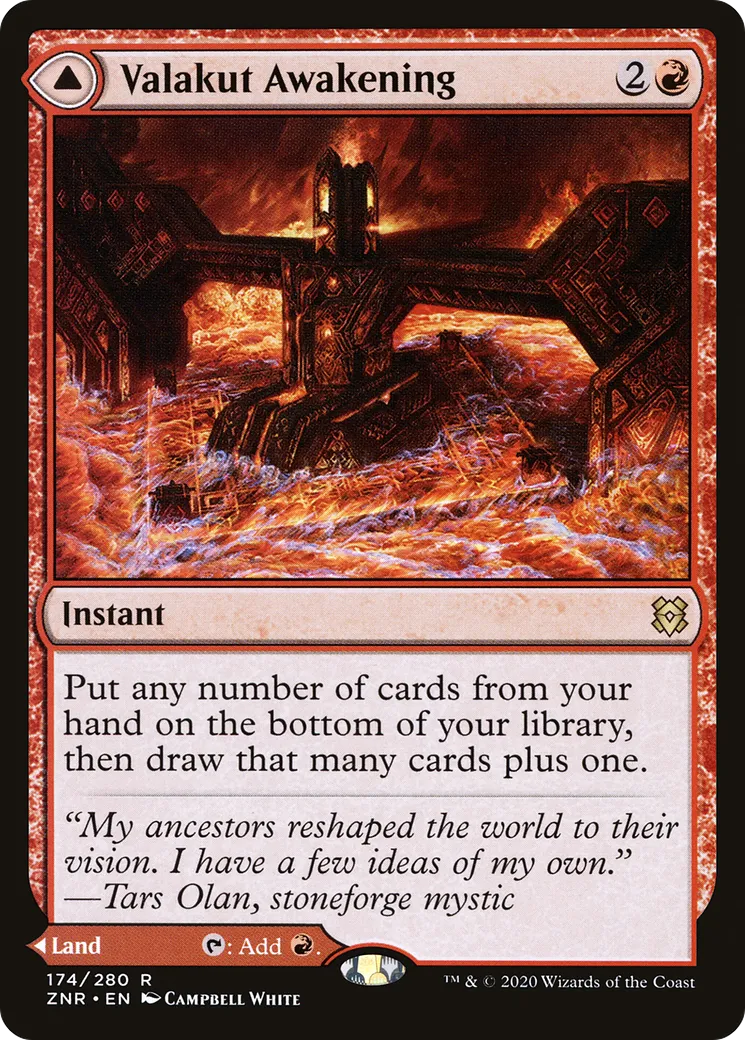 Éveil de Valakut // Forgepierre de Valakut — Zendikar Rising — Magic: The Gathering