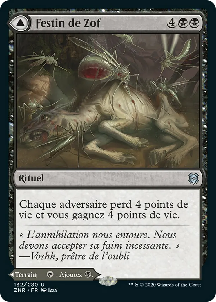 Festin de Zof // Marécage sanguinolent de Zof — Zendikar Rising — Magic: The Gathering