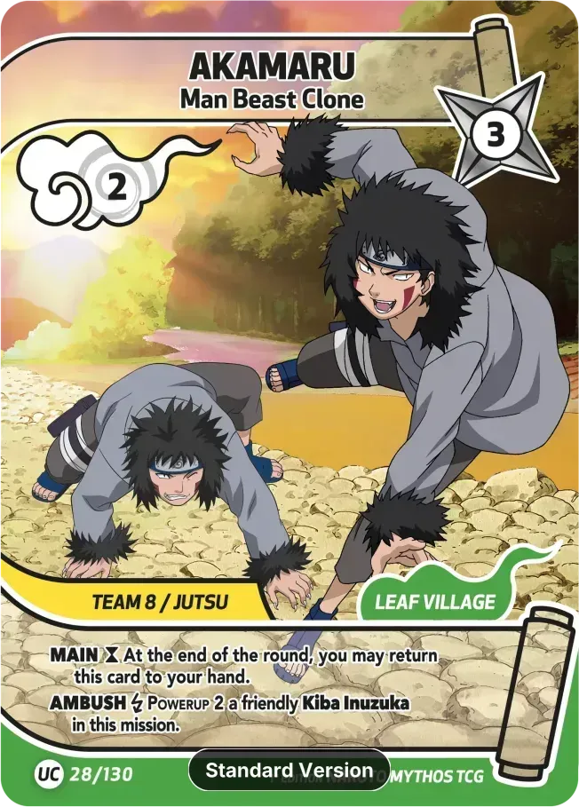 Akamaru - Man Beast Clone — Konoha Shidō (2nd Edition) — Naruto Mythos TCG