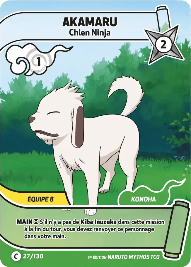 Akamaru - Chien Ninja — Konoha Shidō (2nd Edition) — Naruto Mythos TCG