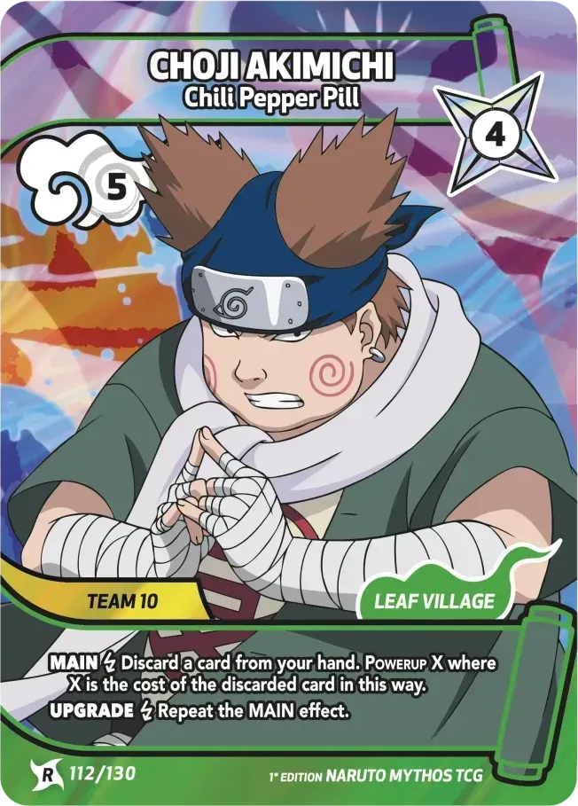 Choji Akimichi - Chili Pepper Pill — Konoha Shidō (2nd Edition) — Naruto Mythos TCG