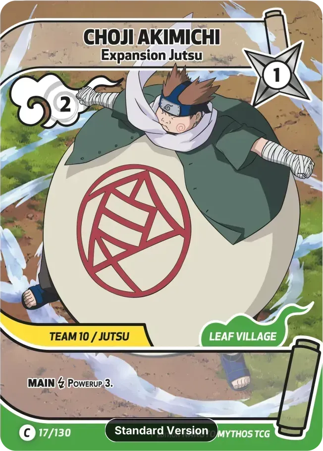 Choji Akimichi - Expansion Jutsu — Konoha Shidō (2nd Edition) — Naruto Mythos TCG