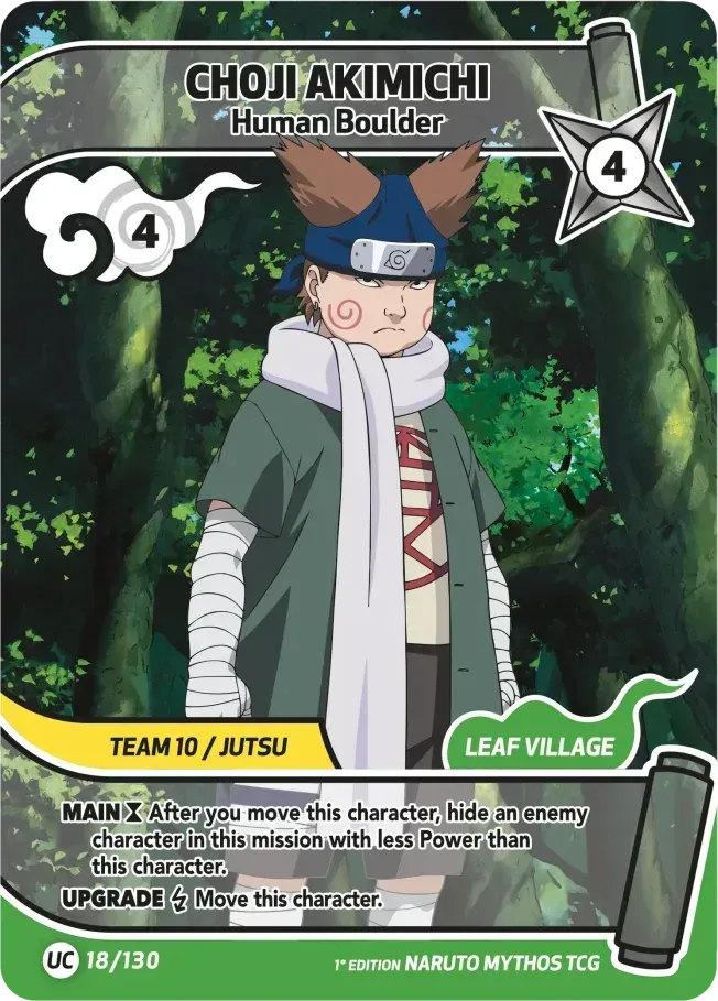 Choji Akimichi - Human Boulder — Konoha Shidō (2nd Edition) — Naruto Mythos TCG