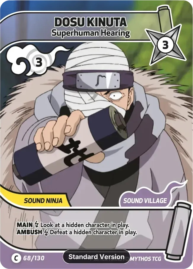 Dosu Kinuta - Superhuman Hearing — Konoha Shidō (2nd Edition) — Naruto Mythos TCG