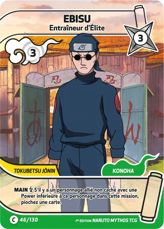 Ebisu - Entraîneur d'Élite — Konoha Shidō (2nd Edition) — Naruto Mythos TCG