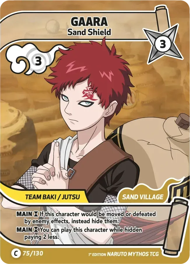 Gaara - Bouclier de Sable — Konoha Shidō (2nd Edition) — Naruto Mythos TCG