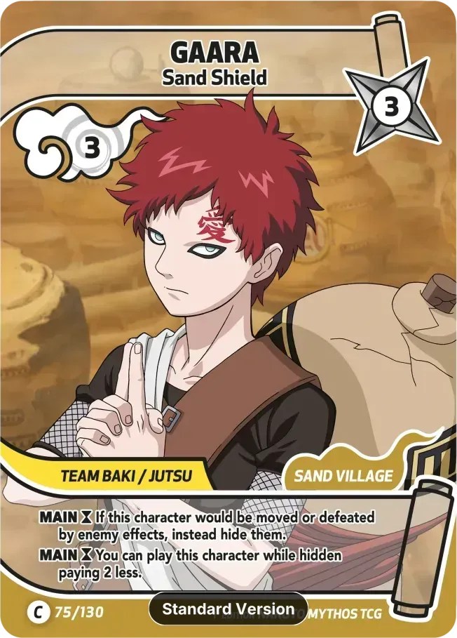 Gaara - Sand Shield — Konoha Shidō (2nd Edition) — Naruto Mythos TCG