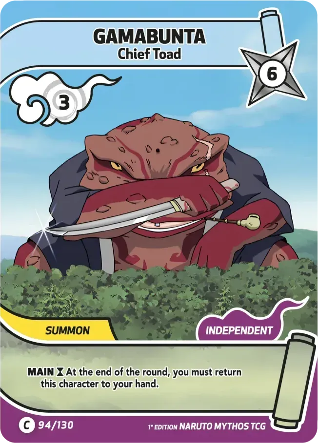 Gamabunta - Chief Toad — Konoha Shidō (2nd Edition) — Naruto Mythos TCG