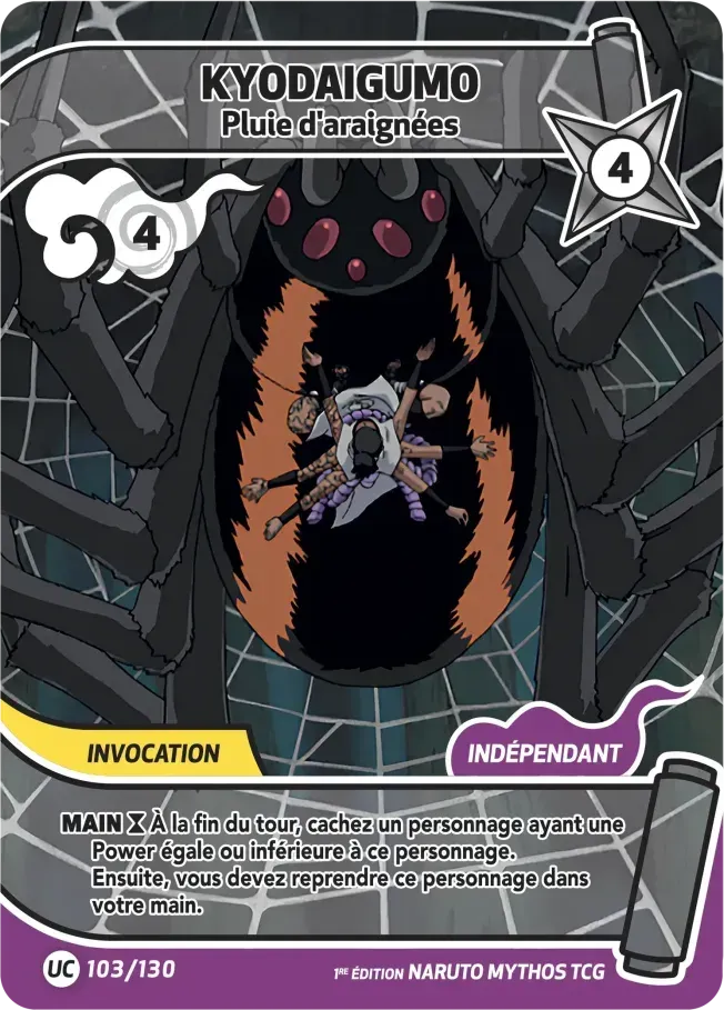 Kyodaigumo - Pluie d'araignées — Konoha Shidō (2nd Edition) — Naruto Mythos TCG