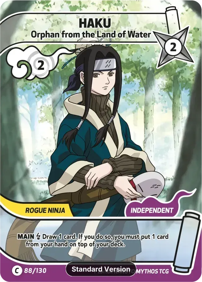 Haku - Orphan from the Land of Water — Konoha Shidō (2nd Edition) — Naruto Mythos TCG