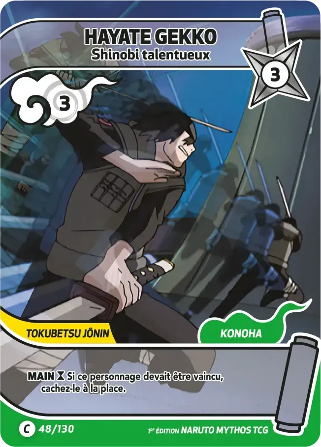 Hayate Gekko - Shinobi talentueux — Konoha Shidō (2nd Edition) — Naruto Mythos TCG