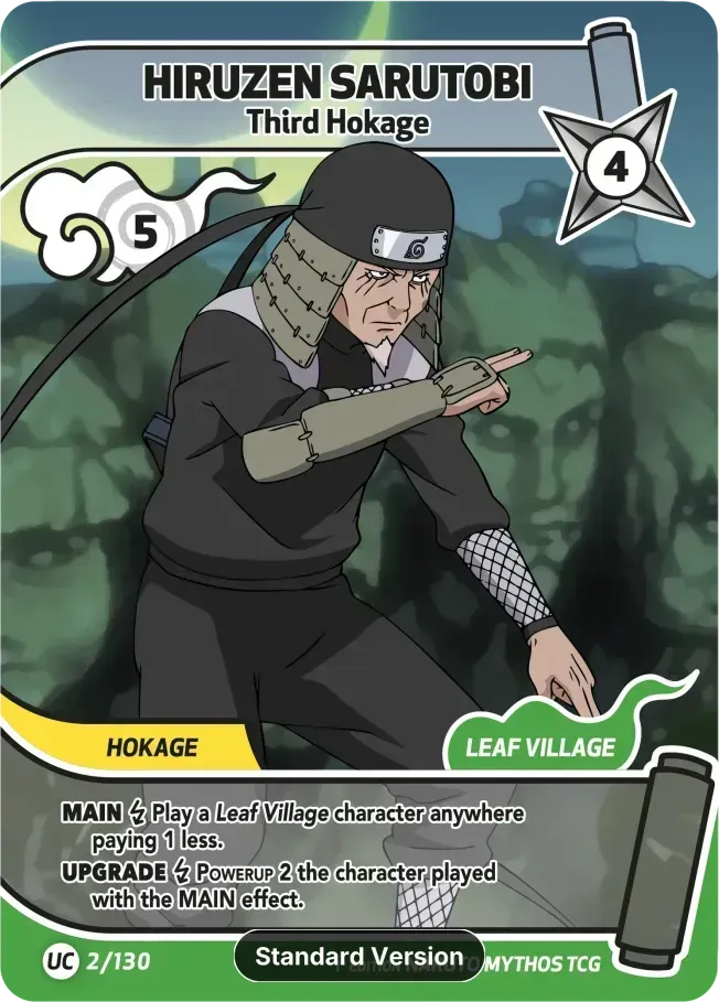 Hiruzen Sarutobi - Third Hokage from Konoha Shidō (2nd Edition) - Naruto Mythos TCG