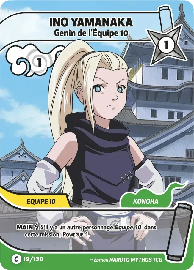 Ino Yamanaka - Genin de l'Équipe 10 — Konoha Shidō (2nd Edition) — Naruto Mythos TCG