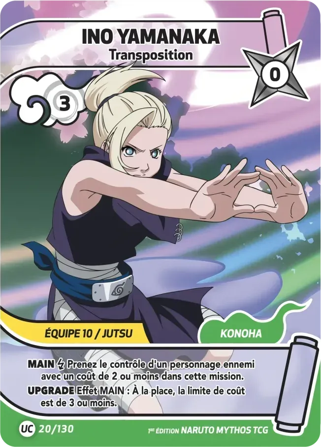 Ino Yamanaka - Transposition — Konoha Shidō (2nd Edition) — Naruto Mythos TCG
