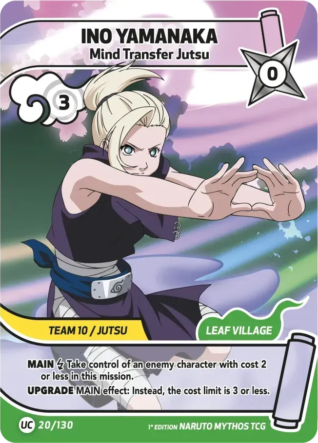 Ino Yamanaka - Mind Transfer Jutsu — Konoha Shidō (2nd Edition) — Naruto Mythos TCG