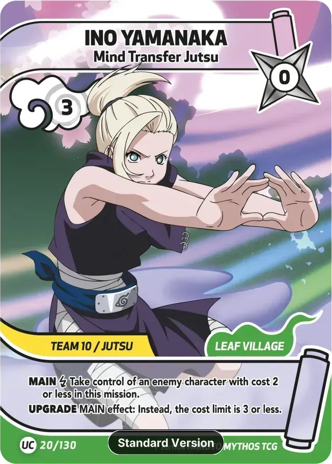 Ino Yamanaka - Mind Transfer Jutsu — Konoha Shidō (2nd Edition) — Naruto Mythos TCG