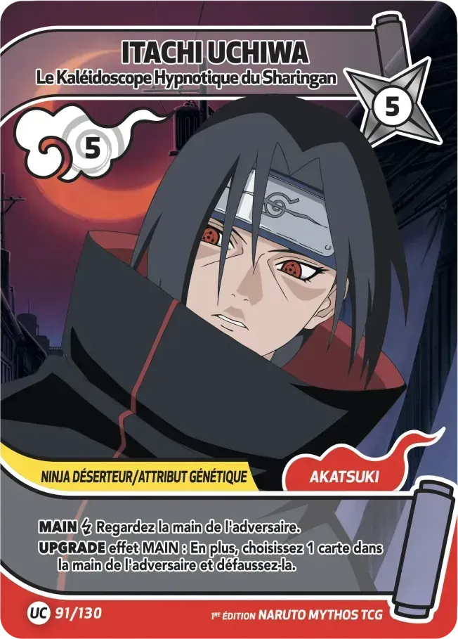 Itachi Uchiwa - Le Kaléidoscope Hypnotique du Sharingan from Konoha Shidō (2nd Edition) - Naruto Mythos TCG