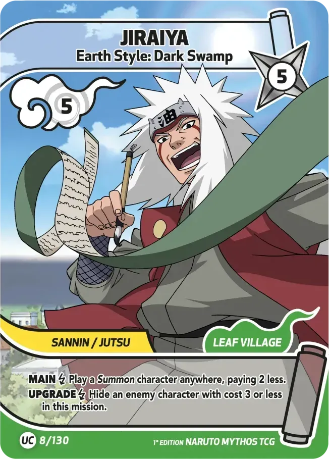 Jiraiya - Earth Style: Dark Swamp — Konoha Shidō (2nd Edition) — Naruto Mythos TCG