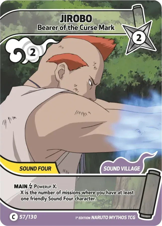 Jirobo - Bearer of the Curse Mark — Konoha Shidō (2nd Edition) — Naruto Mythos TCG