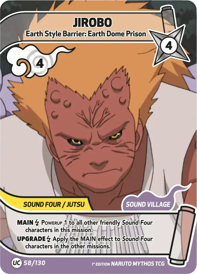 Jirobo - Earth Style Barrier: Earth Dome Prison — Konoha Shidō (2nd Edition) — Naruto Mythos TCG