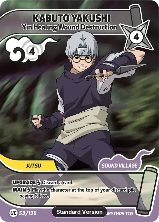 Kabuto Yakushi - Yin Healing Wound Destruction — Konoha Shidō (2nd Edition) — Naruto Mythos TCG