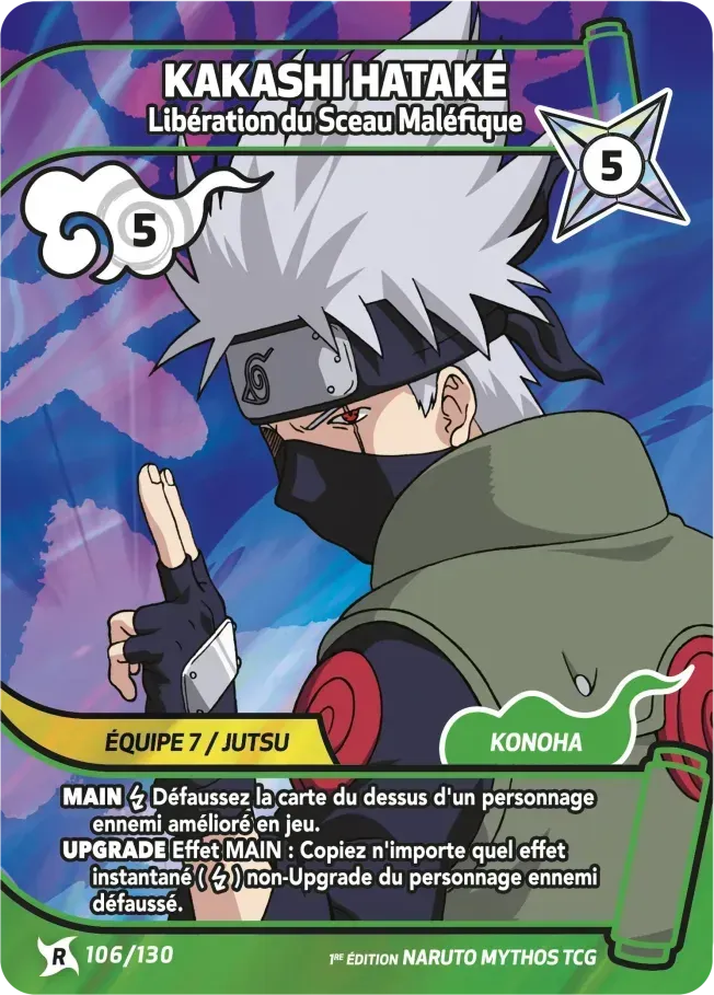 Kakashi Hatake - Libération du Sceau Maléfique — Konoha Shidō (2nd Edition) — Naruto Mythos TCG