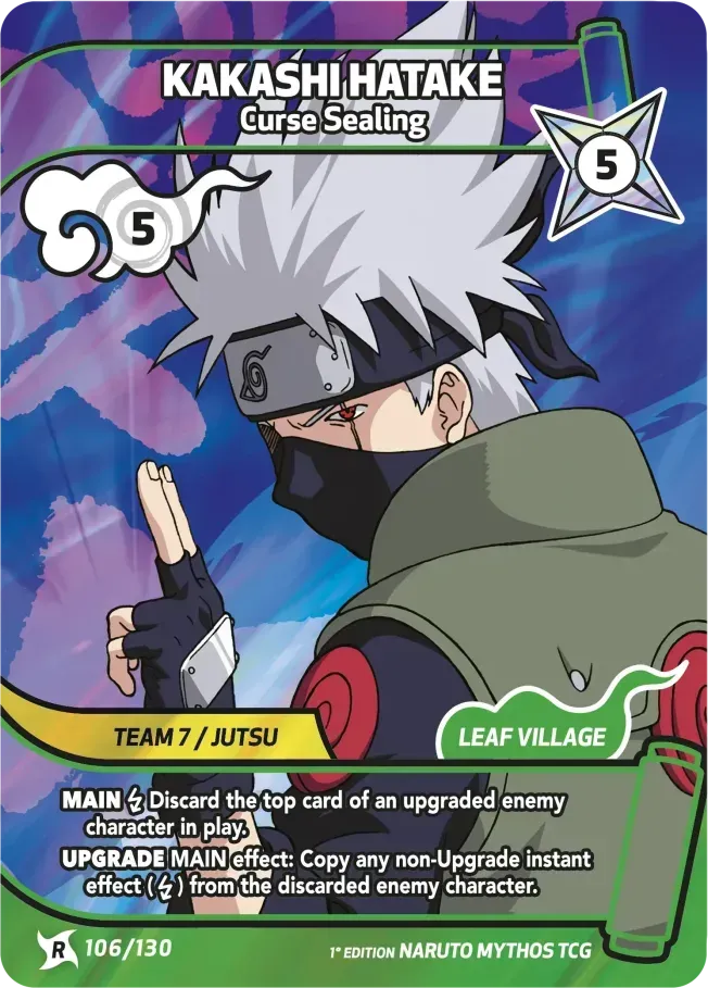 Kakashi Hatake - Curse Sealing — Konoha Shidō (2nd Edition) — Naruto Mythos TCG