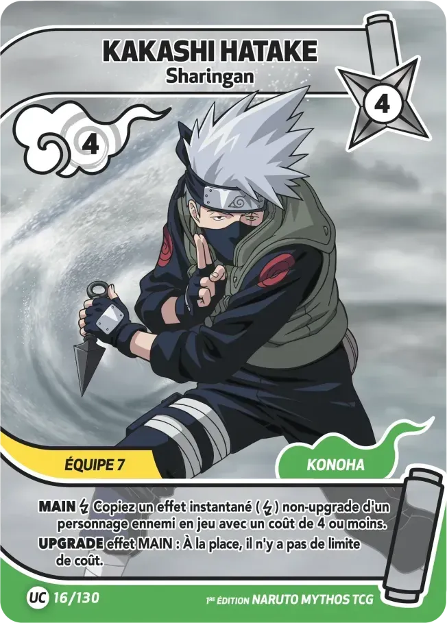 Kakashi Hatake - Sharingan — Konoha Shidō (2nd Edition) — Naruto Mythos TCG