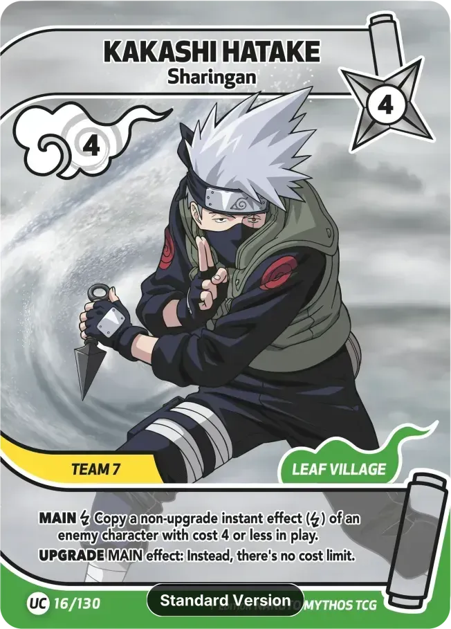 Kakashi Hatake - Sharingan — Konoha Shidō (2nd Edition) — Naruto Mythos TCG