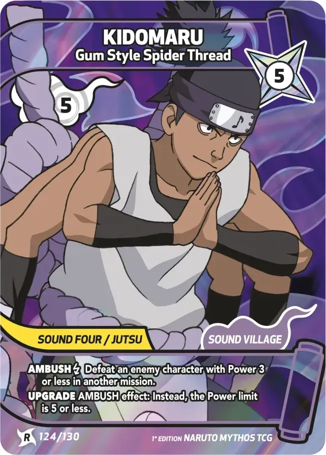 Kidômaru - La Sécrétion Arachnéenne Dorée — Konoha Shidō (2nd Edition) — Naruto Mythos TCG