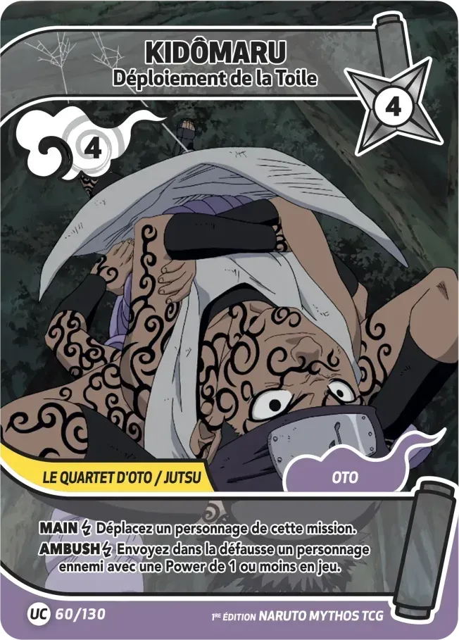 Kidômaru - Déploiement de la Toile — Konoha Shidō (2nd Edition) — Naruto Mythos TCG