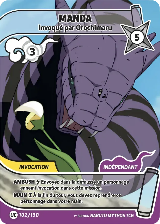 Manda - Invoqué par Orochimaru — Konoha Shidō (2nd Edition) — Naruto Mythos TCG