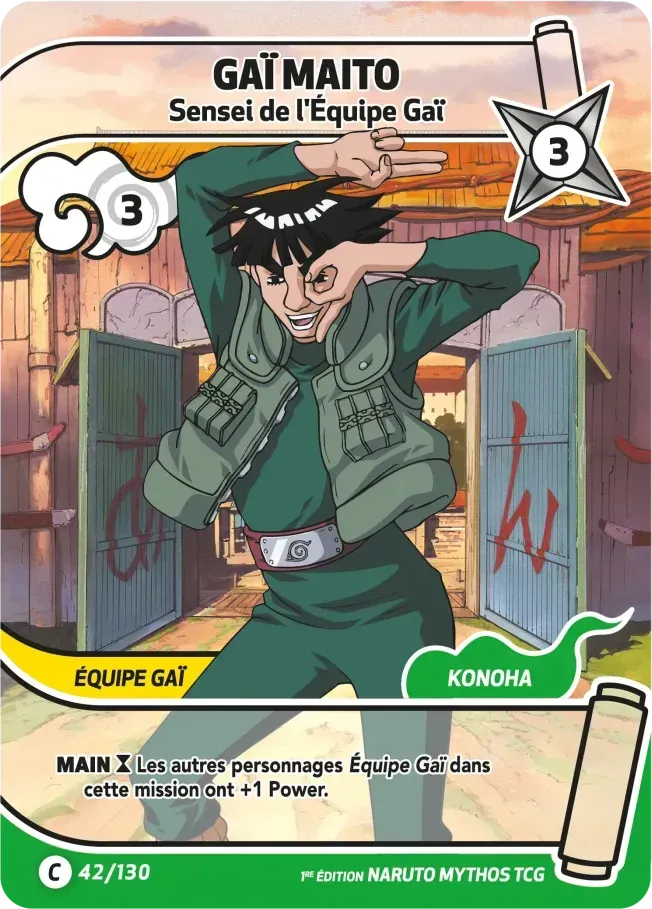 Gaï Maito - Sensei de l'Équipe Gaï — Konoha Shidō (2nd Edition) — Naruto Mythos TCG