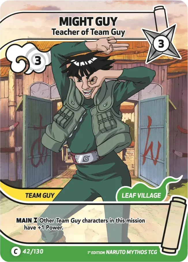Might Guy - Teacher of Team Guy from Konoha Shidō (2nd Edition) - Naruto Mythos TCG