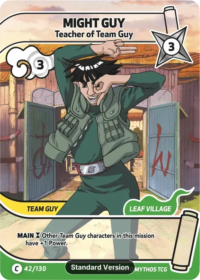 Might Guy - Teacher of Team Guy — Konoha Shidō (2nd Edition) — Naruto Mythos TCG