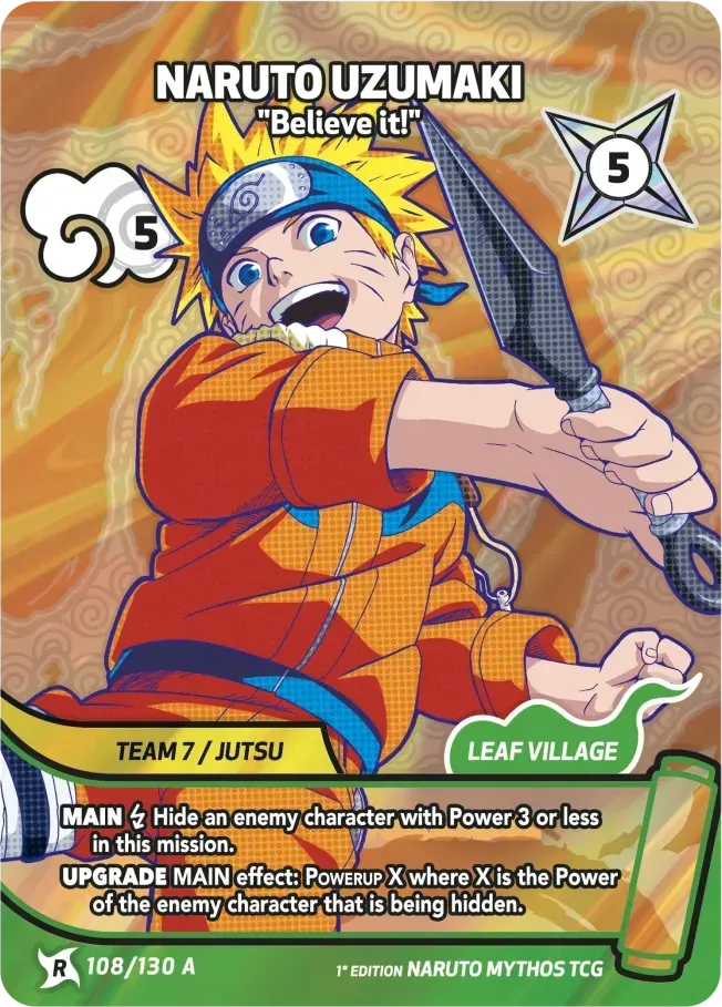 Naruto Uzumaki - "Believe it!" — Konoha Shidō (2nd Edition) — Naruto Mythos TCG
